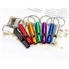 Keychains Lanyards Metal Whistle Portable Self Defense Keyrings Rings Holder Fashion Car Key Chains Accessories Outdoor Cam Survival Dhlou