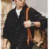 Giacche da uomo 2023 Giacca cargo vintage Cappotto Cardigan Tasche maschili Techwear Capispalla casual Streetwear Hip Hop Autunno Safari Style C98