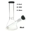 8-Zoll-Shisha-Bong aus verdicktem Glas, farbige Mini-Bongs, Rohre, 8-Zoll-Becher oder gerade, mit 14/19-mm-Downstem und Kopf