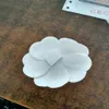 fabric flower DIY material Camellia white flower with sticker 10pcs a lot247B