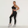 Sömlös yoga set kvinnor träning sportkläder Gymkläder Fitness Wear Training Suit High midje Leggings+Sport Bh Sports Suits