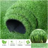 Decorative Flowers Wreaths Wholesale Artificial Plant Lawn Carpet Natural Landscape Decoration Turf Green Grass Garden Simation Fake Dhxlm