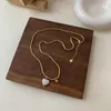 Chains Heart Star Vintage Classic Moon Wave Light Aestheic Necklace Pendant Jewelry Fahion Designs Gift Girlhood Style