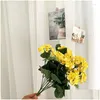 Decorative Flowers Wreaths 1Pc 36Cm Artificial Bouquet Party Decoration Fake Plants Flower For Christmas Home Living Room Table Deco Dh5Pw