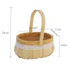 Cestini portaoggetti Cesto intrecciato Picnic Cam Pane Frutta Cibo Colazione Fiori Scatola da esposizione Cucina Orginazer Home Decor Drop Delivery Garde Dhtno