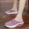 Slippers Air Cushion SlipOn Women Walking Shoes Orthopedic Diabetic Ladies Platform Mules Mesh Lightweight Wedge Female Sneaker 230808