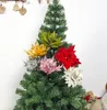 Рождественские украшения симуляция дерева блестящее лист красный белый розовый серо -зеленый желтый цвет для выбора доставки капля Otnav