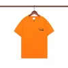 T-shirt d'été à manches courtes noir blanc orange ras du cou lettre imprimée t-shirt Casual Homme Tee Femme Vêtements chemises de marque de luxe Respirant taille s-xl