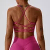 Outfit yoga träning fiess sport bh kvinnor sexig högintensiv bralte running gym väst bomull underkläder mode skönhet tillbaka lette