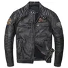Männer Westen Vintage Grau Motorrad Echtes Leder Jacke Biker Natürliche Rindsleder Jacken Mann Schlank Coole Kleidung Mantel 230809