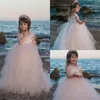 女の子のドレスプリンセスフラワードレスフッフィーチュール結婚式のかわいい子供のプロムボールガウン