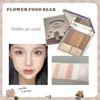 Body Glitter FLORTTE Color Makeup Plate Integrado Flower Food Bear Contour Palette Cosméticos Femininos Decore o Rosto e as Sombras 10g 230809