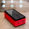 Mobiltelefon Power Banks 80000mAh Portable Solar Power Bank Stor kapacitet med LED -ljus utomhusresor Poverbank för iPhone Xiaomi Samsung X0809