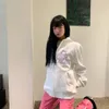 Sweats à capuche pour femmes Sweatshirts Harajuku Kawaii Veste Zippée Surdimensionnée À Manches Longues À Capuche Y2k Femmes Vintage Streetwear Grunge Sweat Tops Vêtements 230808