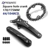 Grupki rowerowe Prowheel rowerowe kwadratowe otwór zębate 104BCD 170175 mm korba 3032343638404244485052t N Trathings MTB Crankset 230808