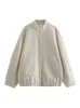 Women's Jackets TRAF 2023 Bomber Jacket Y2K Streetwear In Outerwears Tweed For Women Button Faux Wool And Blends 230808