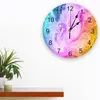 Wall Clocks Marble Colorful Pattern Bedroom Clock Large Modern Kitchen Dinning Round Watches Living Room Watch Home Decor