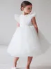 Mädchen Kleider Teenager Mädchen Kleid Kinder Kleidung Party Elegante Prinzessin Lange Tüll Baby Kinder Spitze Hochzeit Zeremonie