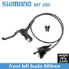 Cykel Derailleurs Shimano MT200 Hydraulic Brake MTB Mountain Disc Set BLMT200 BRMT200 Left Front 800mm höger bakre 1400mm 230808