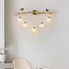 Vägglampa nordiskt fågelbo aluminium art deco för matsal villa levande korridor ledande sconce lätta romantiska barn fixturer