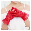 Gants de mariée Y Dentelle Sunsn Womens Cérémonie Respirant Doigt Court Drop Delivery Party Events Accessoires Dh5Db