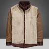 メンズジャケット冬用ジャケットメンは暖かいフリースシャツコート100コットン格子縞のフランネル軍事服chaquetas hombre size m 4xl 230808