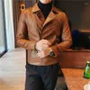 Herrjackor Style Spring Leisure Locomotive Leather Jacket /Man Slim Fashion Short Coat /Men's Clothing S-3XL