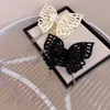 Clip de garra de borla de mariposa hueca, accesorios para el cabello de Color sólido de plástico elegante