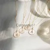 Pendant Necklaces Orazio Engraving Custom Necklace Gold Color 26 Artistic Alphabet Stainless Steel Pendant Choker Chains For Women/Man Gifts J230809