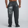 Męskie spodnie męskie bawełniane sportowe sporty osobowość osobowość duży druk luźne siłowni fitness wiosna i jesienne spodnie 230808