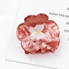 Nieregularny octany kwiat włosy pazur elegancki geometryczny patchwork France Style Sakura Hair Clip