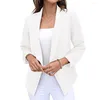 Women's Suits Solid Color Coat Stylish Lady Long Sleeve Open Stitch Cardigan For Women Thin Loose Business Formal Ol Commute Style Fall