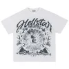 디자이너 Hellstar Shirts 셔츠 남자 Plus Tees Hellstar T 셔츠 래퍼 세척 회색 무거운 크래프트 유니니스 렉스 짧은 슬리브 Tshirts High Street Retro Women 티셔츠