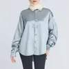 Ankomst Satin Imitation Silk Topp Långärmad skjorta Kvinnlig temperament Kontorsblus