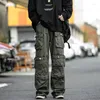 남자 바지 패션 남자 느슨한 바지 한국 다목적 남성화물 세련된 스트리트웨어 부드러운 통기성 직물 다중 주머니