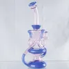 Glass RecyclerDab Rig Tornado Water Bong Курительная трубка для кальяна ручной работы из боросиликатного материала с шарнирной чашей 14 мм