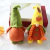 Objetos decorativos Figuras Otoño Gnomo Calabaza Girasol Sueco Nisse Tomte Elfo Enano Felpa Adornos para Navidad Otoño Acción de Gracias Decoración B 230809