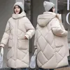 Women's Trench Coats Winter Women Mid-long Parkas Jackets 2023 Casual Thick Warm Hooded Pattern Coat Female Outwear Windproof Jacket