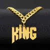 Pendant Necklaces Custom Name Necklaces for Men Women Gold 5mm Cuban Chain Stainless Steel Chain Nameplate Pendant Necklace Jewelry Bijoux Femme J230809