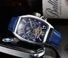 43mm NYA HERRENS Automatisk silver Dial Blue Watch Luxury Waterproof Sports Machine Mechanical Watch Luminous