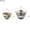 Tazze da tè Set da viaggio in vetro One Pot Cup Cerimonia domestica in stile cinese Teiera Kung Fu portatile da esterno rapida in ceramica 230808