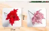 Décorations de Noël Arbre Simation Brillant Feuille Rouge Blanc Rose Gris Vert Jaune Couleur Pour Choisir Drop Delivery Otwkg
