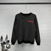 Pradity Designer Women Sweatshirt Men Hoodie Paneled Nylon Metal Triangle Red Label Set White Streak Sweater Cotton Gray Svart S-XL