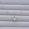 Catene Han Hao S925 Sterling SilverCollana da donna con ciondolo in pietra di luna a forma di cuore Amazon -seller per un look unico e chic