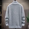 Männer Pullover Herbst Winter Herren Rollkragen Pullover Mode Geometrische Gestrickte Pullover Männer Täglich Schwarz Weiß Für