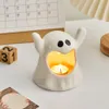 Decorative Objects Home Decor Accessories Easter Gifts White Ceramic Ghost Figurine Candle Holder Living Room Office Cute Wax Candles Candlestick 230809