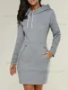 2020 Cord Tunique Hoodies Robe Femmes Casual Wear Extra Long Hoodie Plaine À Capuche Élégant Sweat 3xl Grande Taille Hoodies Femmes T230809