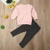 Clothing Sets Autumn Baby Girl Long Sleeve Bow Sweatshirt Pants Leggings Set Outfit Toddler Kid Clothes 2PCS