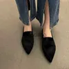 Dress Shoes 2023 New Spring Pointed Toe Women Flat Shoes Fashion Velvet Ladies Elegant Ballet Shoes Flat Heel Slip On Casual Loafers J230808