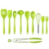 wholesale Cookware Sets Design Kitchenware Silicone Heat Resistant Kitchen Cooking Utensils Non-Stick Baking Tool Cooking Tool Sets 3 Colors 10 pcs for 1 set